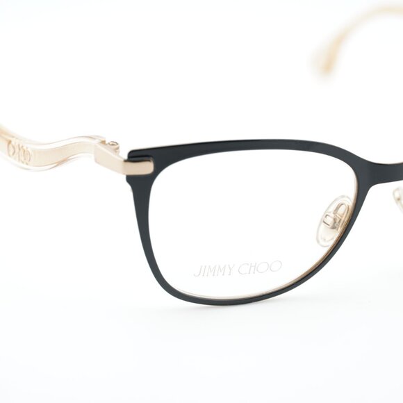 Jimmy Choo JC256 02M2 00 Eyeglasses Black/Gold 51mm Cat Eye Frame - Picture 2 of 9